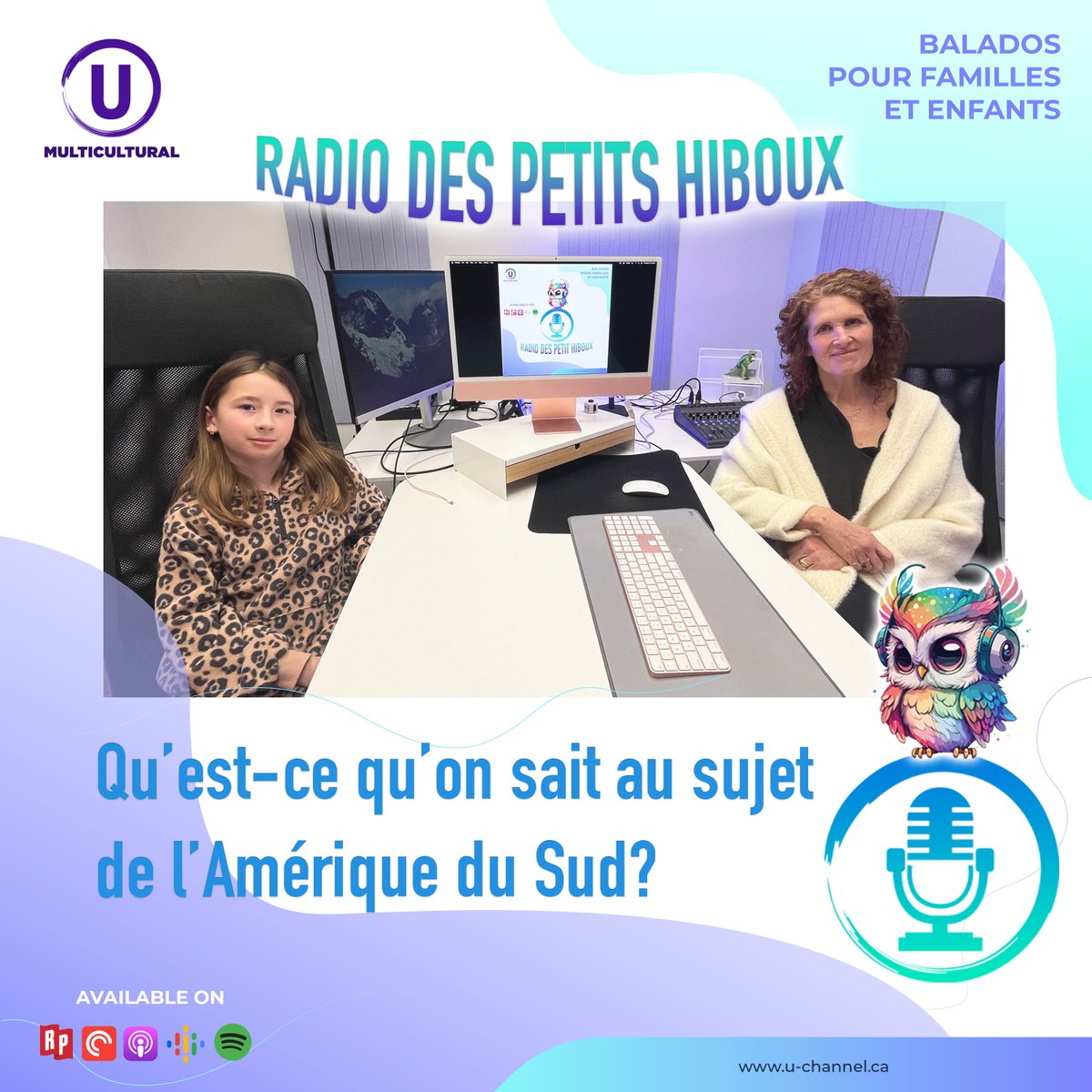 From capybaras to ancient Mayan temples, Alisa and Dawna Hales-Massé explore the vast lands of South America on Radio des Petit Hiboux! 📻Learn with us on U Radio! u-channel.ca/u-radio/ #umulticultural #uchannel #uradio #radiodespetithiboux #frenchlanguageprogram