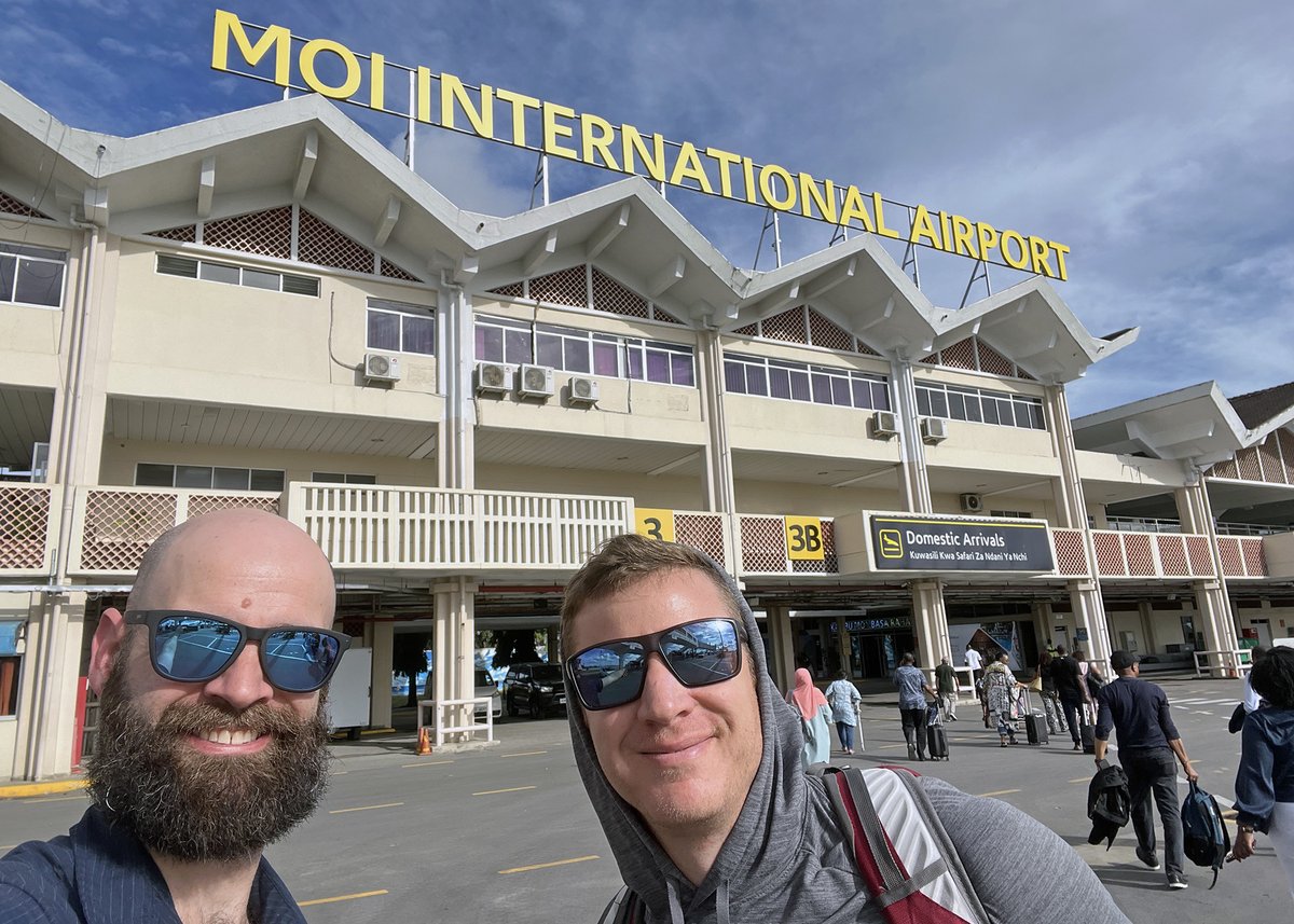 Greetings from #Mombasa, #Kenya! #Boise-based research hydrologist Tyler King (left) and @USGS_MT colleague Roy Sando are in #Africa to participate in #remotesensing training for Kenyan water-resource professionals.