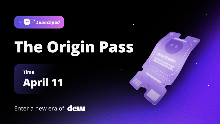 The @Dew_HQ is minting on April 11th Origin Pass🎫 - 999 supply and a free mint - Nft & token airdrops of ALL their upcoming launchpad projects - WL spots for upcoming launches - Access to ALL future proprietary IPs - Incubated by X2Y2 and backed by Polygon Don't miss out🫡
