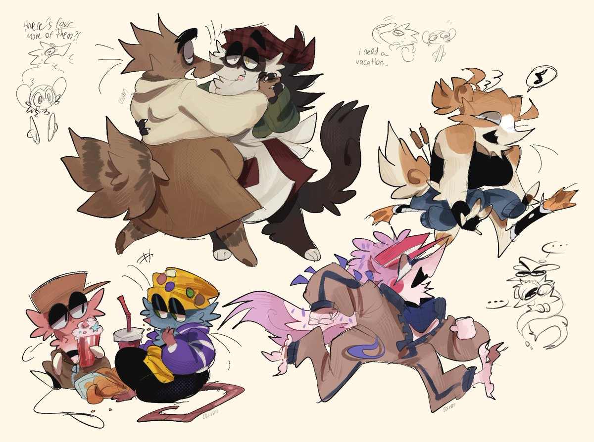 _MemorySugar_'s tweet image. Here's "The Munchies" ! A squad of mine!
First two arts by @skezeno and Third art by @Retr0scum with his Squad as well!
( Some Info about them under this post AND information about Lady Macaron's army of ferrets will be under that too! )