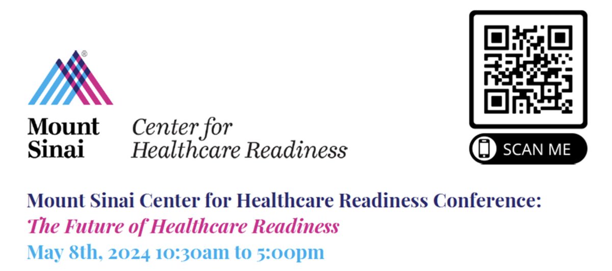 In support of #NPHW #ClimateChange day, we’re pleased to highlight the @MountSinaiNYC Center for Healthcare Readiness Conference on Wednesday 5/8 from 10:30am-5pm. Details and registration at: bit.ly/3J4G7np