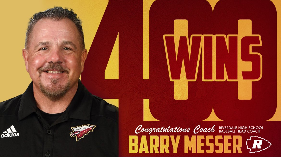 Riverdale HS (@riverdalehightn) on Twitter photo Hey Warriors!
Help us celebrate Coach Messer’s 400th career win. We are so proud of his leadership and dedication to our baseball team!
🏹🏹Iron Sharpens Iron 🏹🏹
<a href="/_TheReservation/">Barry M Messer</a> <a href="/RHS_SID/">David Limbaugh</a> <a href="/RDaleBaseball/">RDaleWarriorBaseball</a> <a href="/RHS_sports/">RiverdaleSports</a> Hey Warriors!
Help us celebrate Coach Messer’s 400th career win. We are so proud of his leadership and dedication to our baseball team!
🏹🏹Iron Sharpens Iron 🏹🏹
<a href="/_TheReservation/">Barry M Messer</a> <a href="/RHS_SID/">David Limbaugh</a> <a href="/RDaleBaseball/">RDaleWarriorBaseball</a> <a href="/RHS_sports/">RiverdaleSports</a>