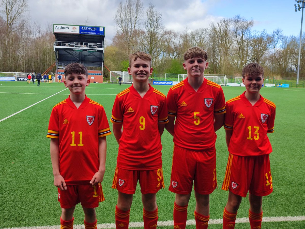 Congratulations to our @CfonTownAcademy U13's players Iolo, Gruff, Max and Caio who played in the 2010 @FAWales regional North v South game today. Great experience for the boys. Well done. #development