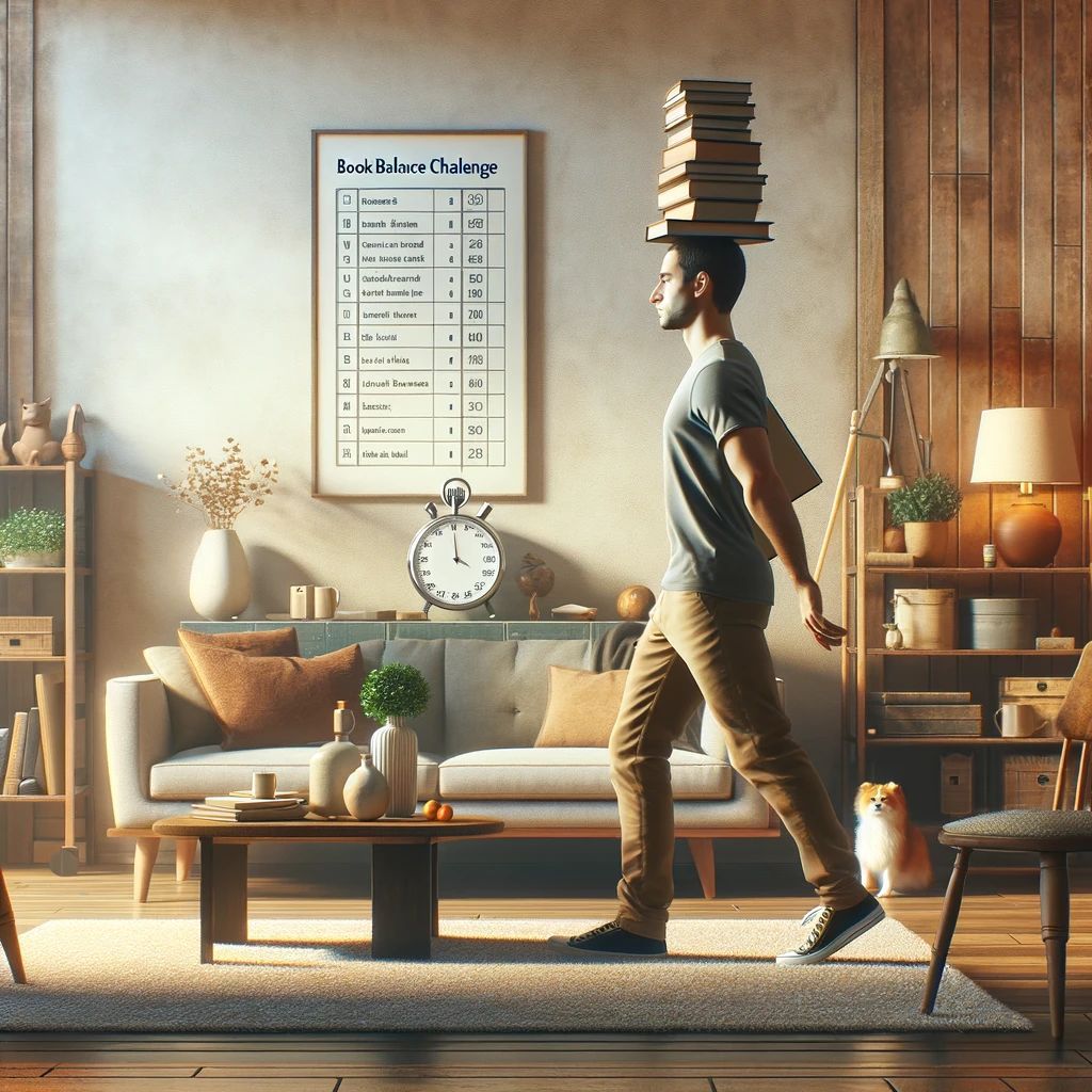 fitness69830's tweet image. Let’s do the ‘book balance’ challenge. Walk across the room with a book on your head to improve posture and stability. 📚🚶‍♀️ #PostureChallenge #BalanceBetter #fitnessfreaks