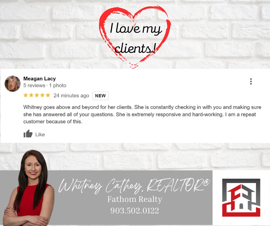 Wcatheyrealtor's tweet image. CONGRATS MEAGAN AND KEVIN ON SELLING YOUR LAKE LOT IN GUN BARREL CITY, TX. IT WAS A PLEASURE WORKING FOR YOU AND THANK YOU FOR THE REVIEW. 

#FATHOMTHAT #HAPPYCLIENTS #GUNBARRELCITY #LAKEFRONT #WATERFRONT #LOT