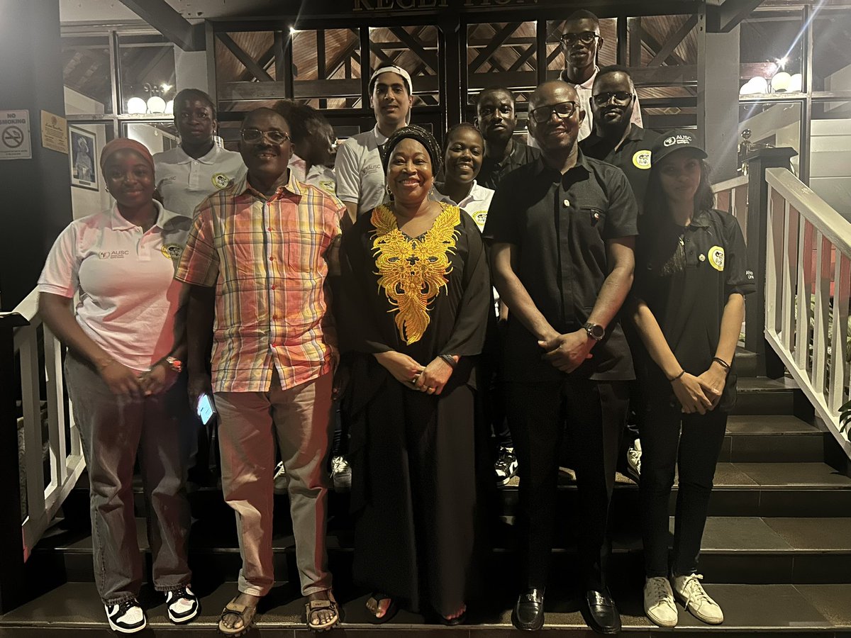 H.E @AmbSamate met with the 9️⃣ #Volunteers from @pau_africaunion who assisted with the servicing of the 1️⃣3️⃣ #AfricanGames! She appreciated their selfless contributions to t/success of the games & urged them to study hard as they’re key players towards achieving #Agenda2063!