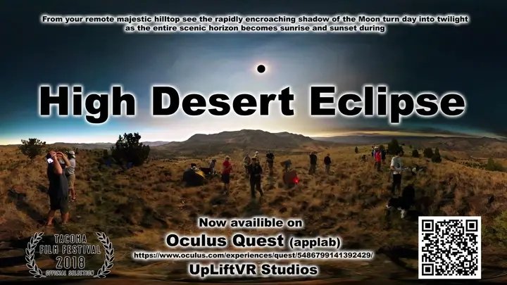 Larry James (@wulfdesign) on Twitter photo If can't make it to totality or clouded out <a href="/UpLiftVRStudios/">UpLiftVR Studios</a> High Desert Eclipse 4k 360 time-lapse viewing on youtu.be/fzcFw_33iC8 & full version in VR on applab or UpLiftVR.Itch.io
#TotalSolarEclipse #TotalSolarEclipse2024 #Eclipse #Eclipse2024 #SolarEclipse If can't make it to totality or clouded out <a href="/UpLiftVRStudios/">UpLiftVR Studios</a> High Desert Eclipse 4k 360 time-lapse viewing on youtu.be/fzcFw_33iC8 & full version in VR on applab or UpLiftVR.Itch.io
#TotalSolarEclipse #TotalSolarEclipse2024 #Eclipse #Eclipse2024 #SolarEclipse