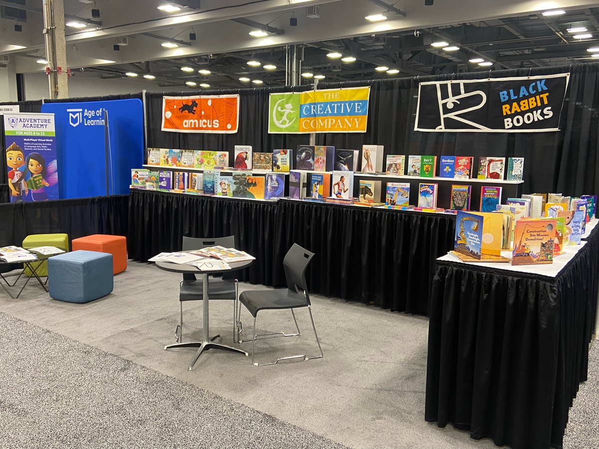 Be sure to stop by booth 1015 at PLA this week to get a peek at our newest books! @ALA_PLA @RabBooks @amicuspub #PLA2024 #childrensbooks #PLA