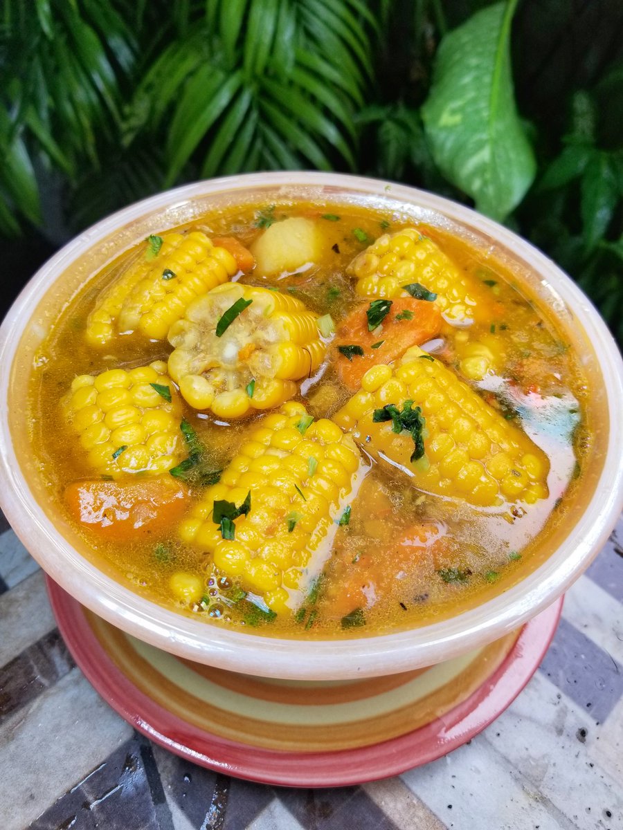 Today's rainy day calls for some hot Corn Soup!! 😋🤤🌽🥘🌧