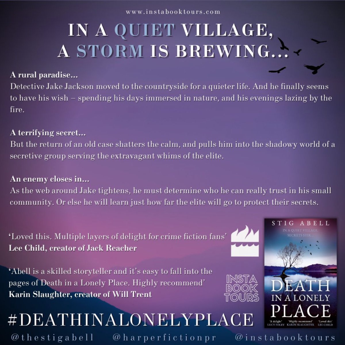 Very excited to be on the #DeathInALonelyPlace by @StigAbell  #BlogTour loved the first book is the series!