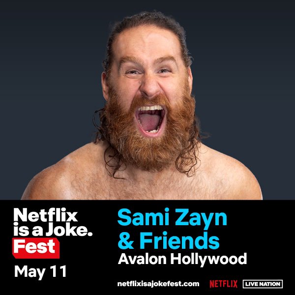 🚨🚨🚨 So excited about this! I will be doing a live comedy show as part of @NetflixIsAJoke Festival in LA. Tickets go on sale Friday 4/5. PRESALE tix available TOMORROW, Thursday 4/4 with Promo code: SAMI @LiveNationCmdy ticketmaster.com/event/09006079…