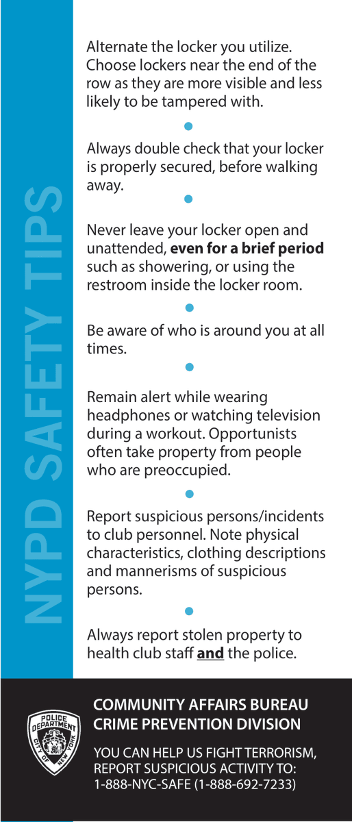 🚨🚨🚨🏋️🏋️Remember to always secure your belongings in the gym. Almost 90% of larcenies in the gym are due to property being left unattended. Check out the tips below on how to protect your belongings so you don't fall victim to theft.