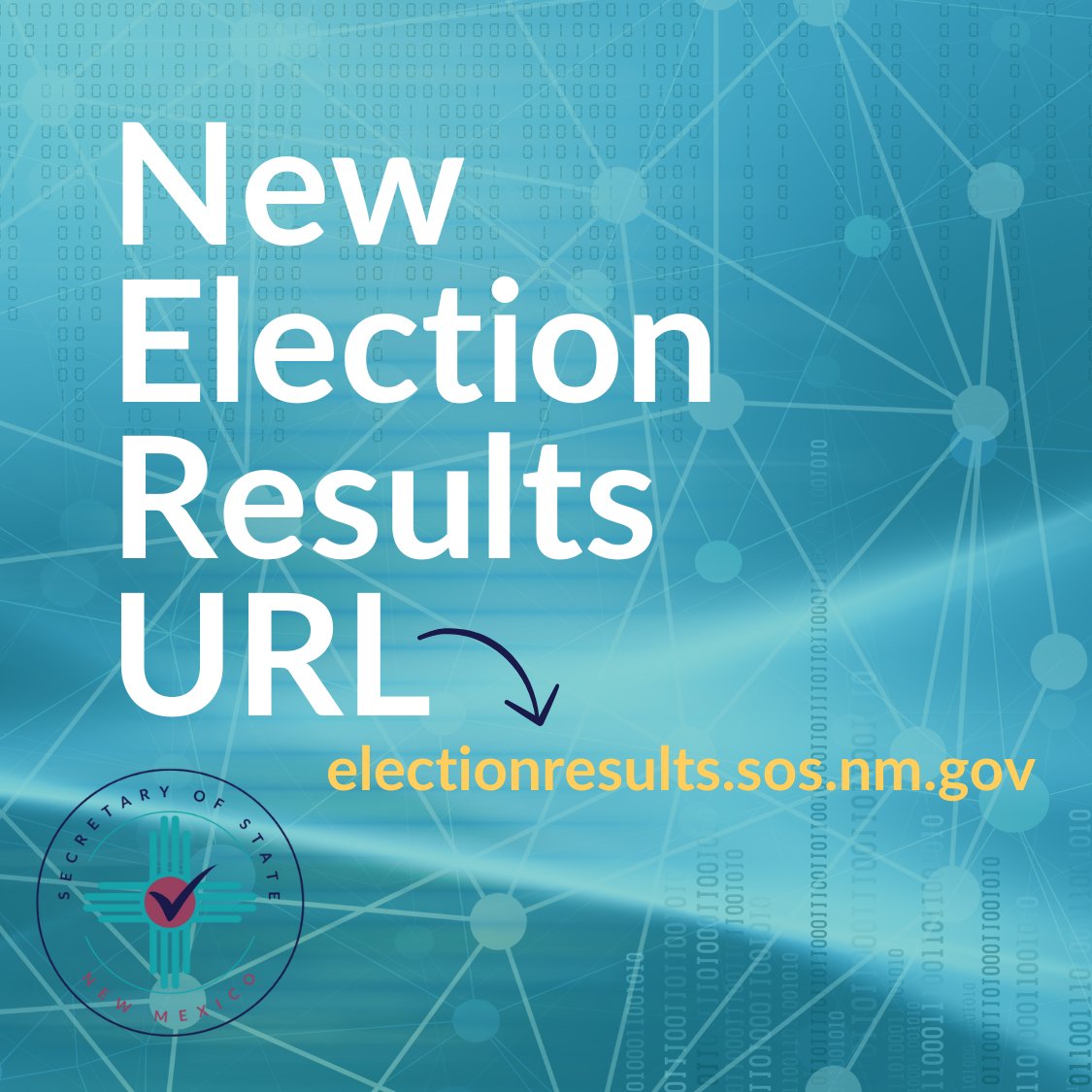 Update your bookmarks! Our online Election Night Results website has moved to a new URL. This new URL will be the place to access all election night results for the 2024 elections and all elections in the future: electionresults.sos.nm.gov #nmpol #nmleg