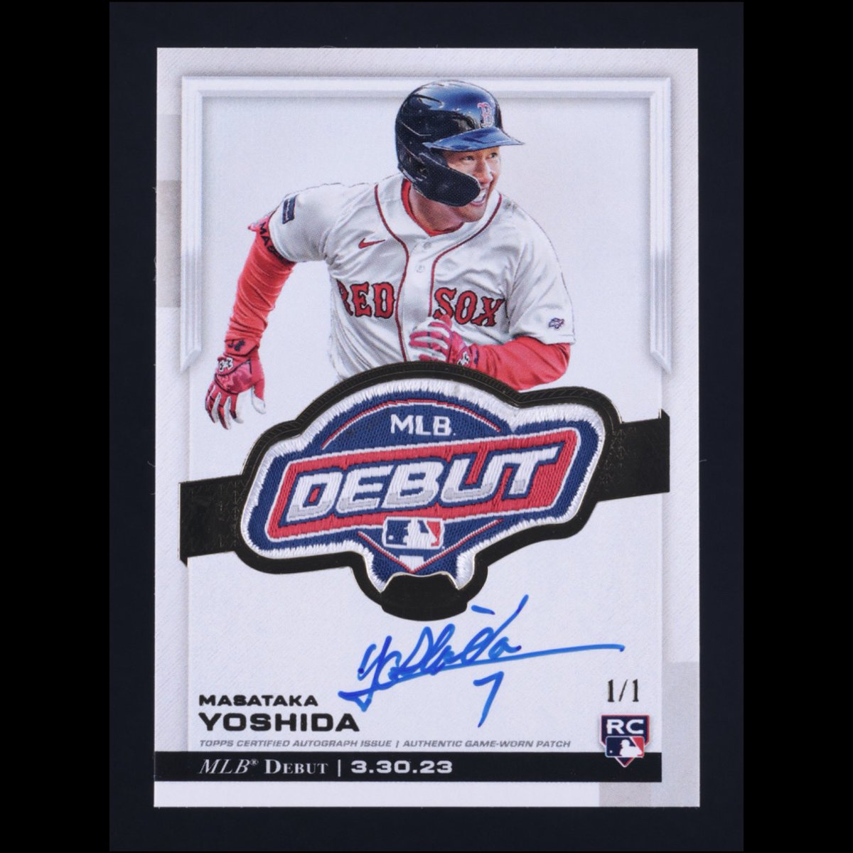 SaratogaSlabs's tweet photo. 2023 Topps Chrome Update Masataka Yoshida MLB Debut Patch Auto 1/1 goes live tomorrow in @PWCCmarketplace Weekly Auction #117

Link below 👇🏻 https://t.co/ukMdeMKDUb