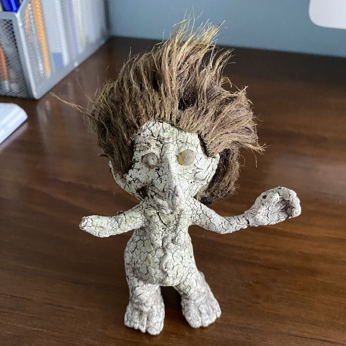 I found this today; it's an old troll who's likely weathered many years in the elements and a few hurricanes! In Scandinavia, trolls are considered lucky because they believe nothing bad can happen when you're laughing. Maybe I should buy a Powerball ticket for tonight's drawing!