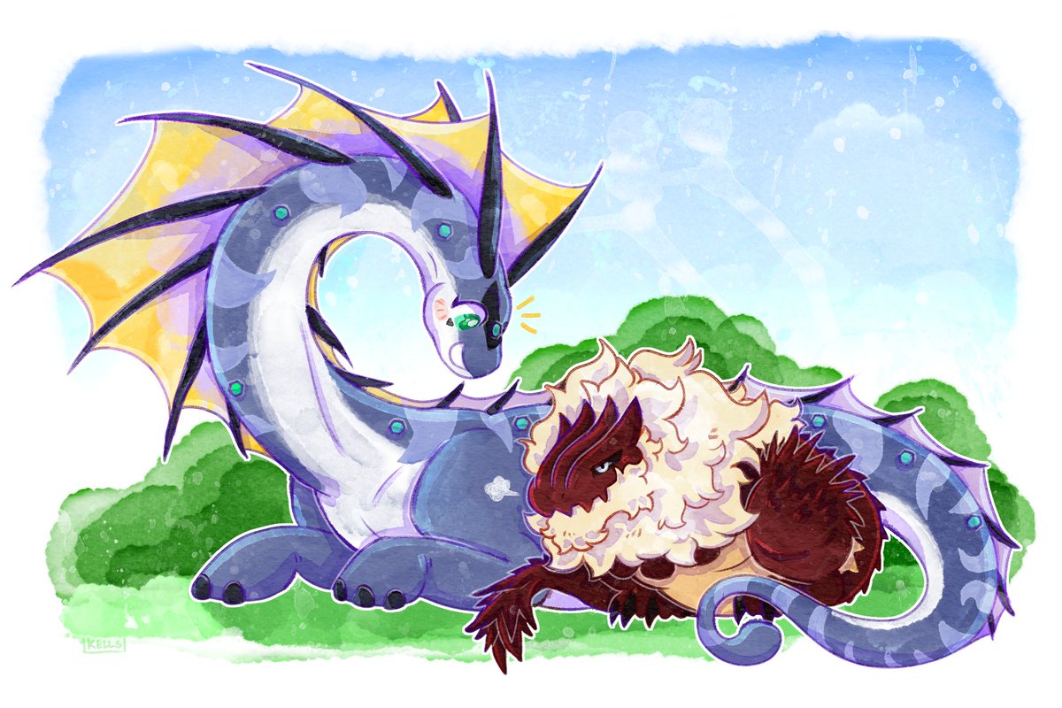 CrypticKelpie's tweet photo. fossil friends 💜❤️
#aurorus #tyrantrum https://t.co/IHuAuA0jQ0