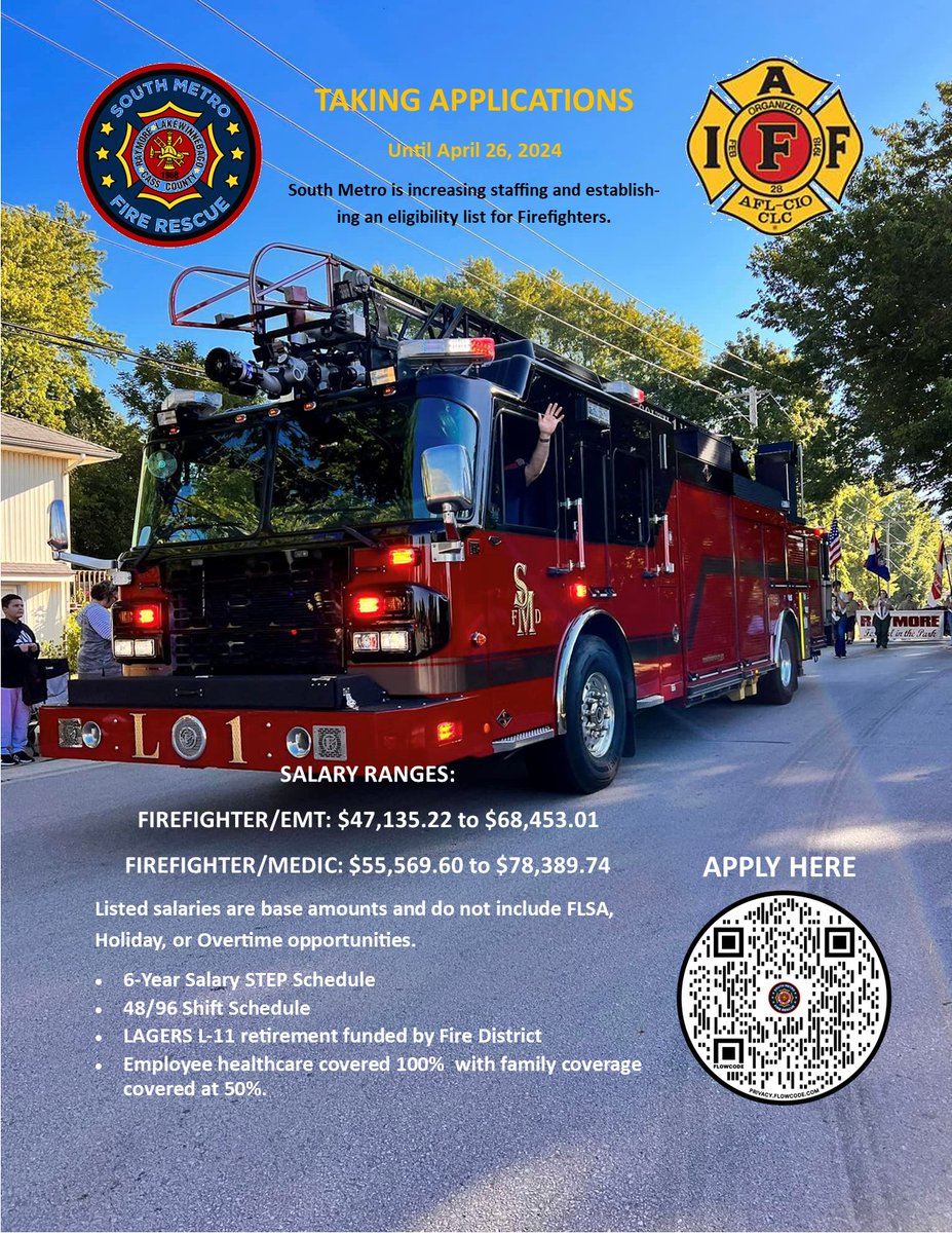 Our communities are growing and so is our staffing. We are accepting applications to increase staffing and create an eligibility list. #bestjobintheworld