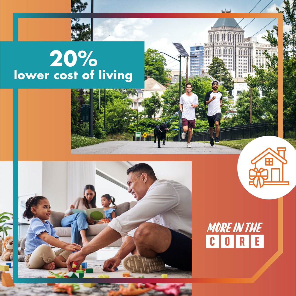 Spend less time house hunting & more time housewarming with a region that’s move-in ready. We offer a 20% lower avg. cost of living than major metros. Your next big move doesn’t have to put a dent in your budget. #CarolinaCore Cost of living calculator: bit.ly/3vKq76U