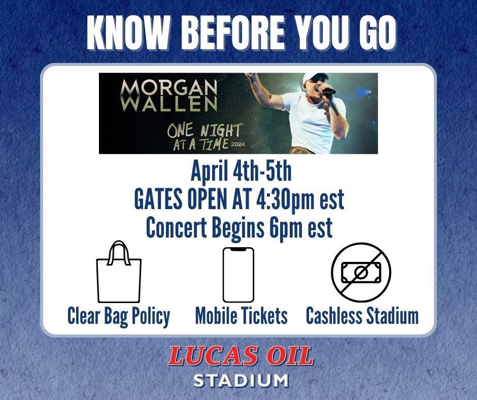 ⚠️ This. Is. Not. A. Drill.⚠️ Tomorrow the one and only @morganwallen will be performing the first night of his tour here in Indy!! A few things to know: 🎒 - The Clear Bag Policy will be in effect 💳 - We are a cashless facility 📱 - All tickets are mobile