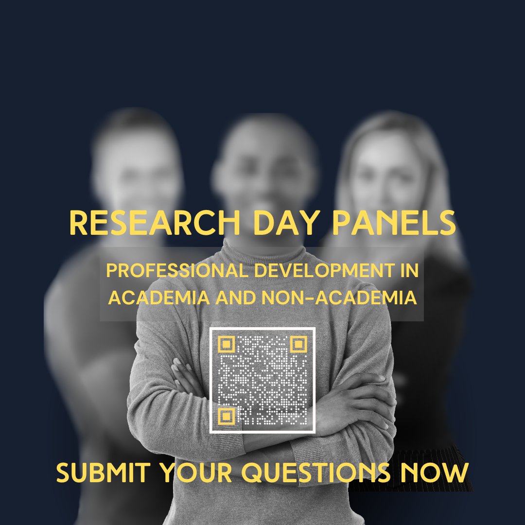 If you're a student or postdoc, please scan the QR code to submit your questions to our panelists. Further details in bio :)