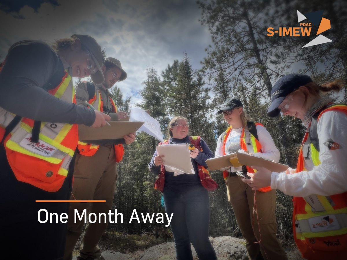 We are less than one month from the start of #SIMEW2024! 26 students from across Canada will embark on a journey Sudbury where there they will participate in lectures, presentations, and field and mapping exercises. Learn more: pdac.ca/members/studen…