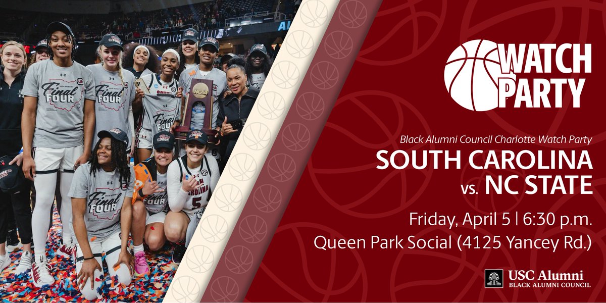 UofSCBAC's tweet image. 𝓕𝓞𝓤𝓡 𝓲𝓽 𝓪𝓵𝓵 🤙🏿
Come watch @GamecockWBB compete for another national championship this Friday in the Queen City!