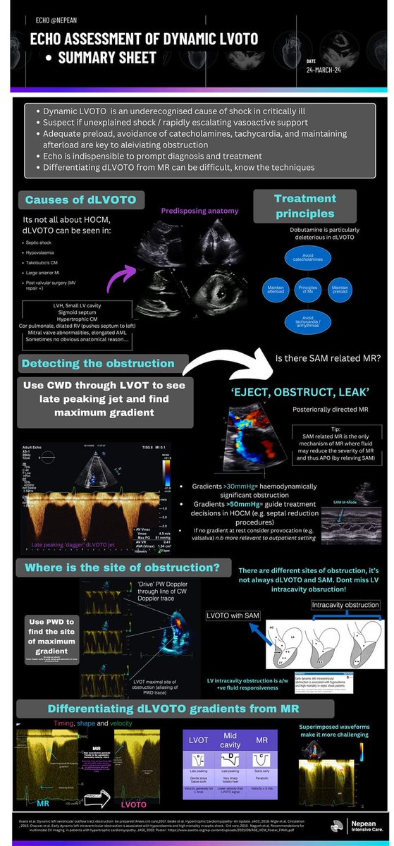 🔴  Advanced echo teaching in critical care Left Ventricular Dynamic Obstruction

By @emma_bowcock  
 #FOAMed #MedEd #medstudent #paramedic #Cardiology #CardioEd #medtwitter #meded #CardioTwitter #cardiotwiteros  #MedX #cardiovascular