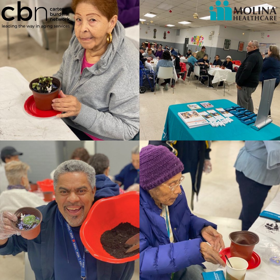 We had a blast hosting @molinahealth for an informative and fun planting experience at Covello Older Adult Center! we learned about the important aspects of healthy living and taking care of yourself in all phases of life. To learn more, visit carterburdennetwork.org/newsletter-cal…