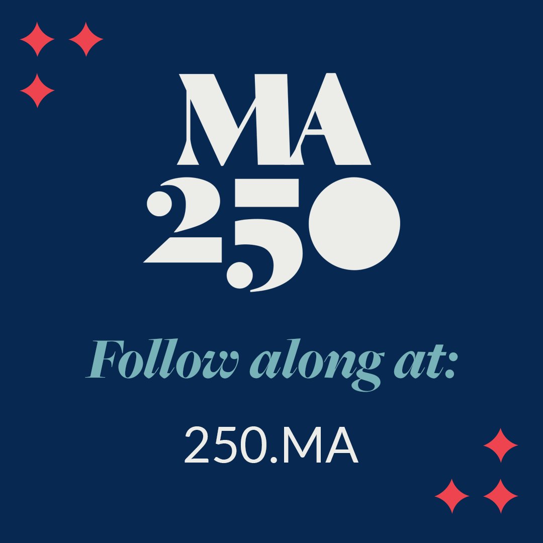 We are excited to present the logo for #MA250! 

Lots more to come as we invite you to join us in commemorating the 250th anniversary of America in Massachusetts! Please head over to 250.ma and sign up for all the latest news and events.