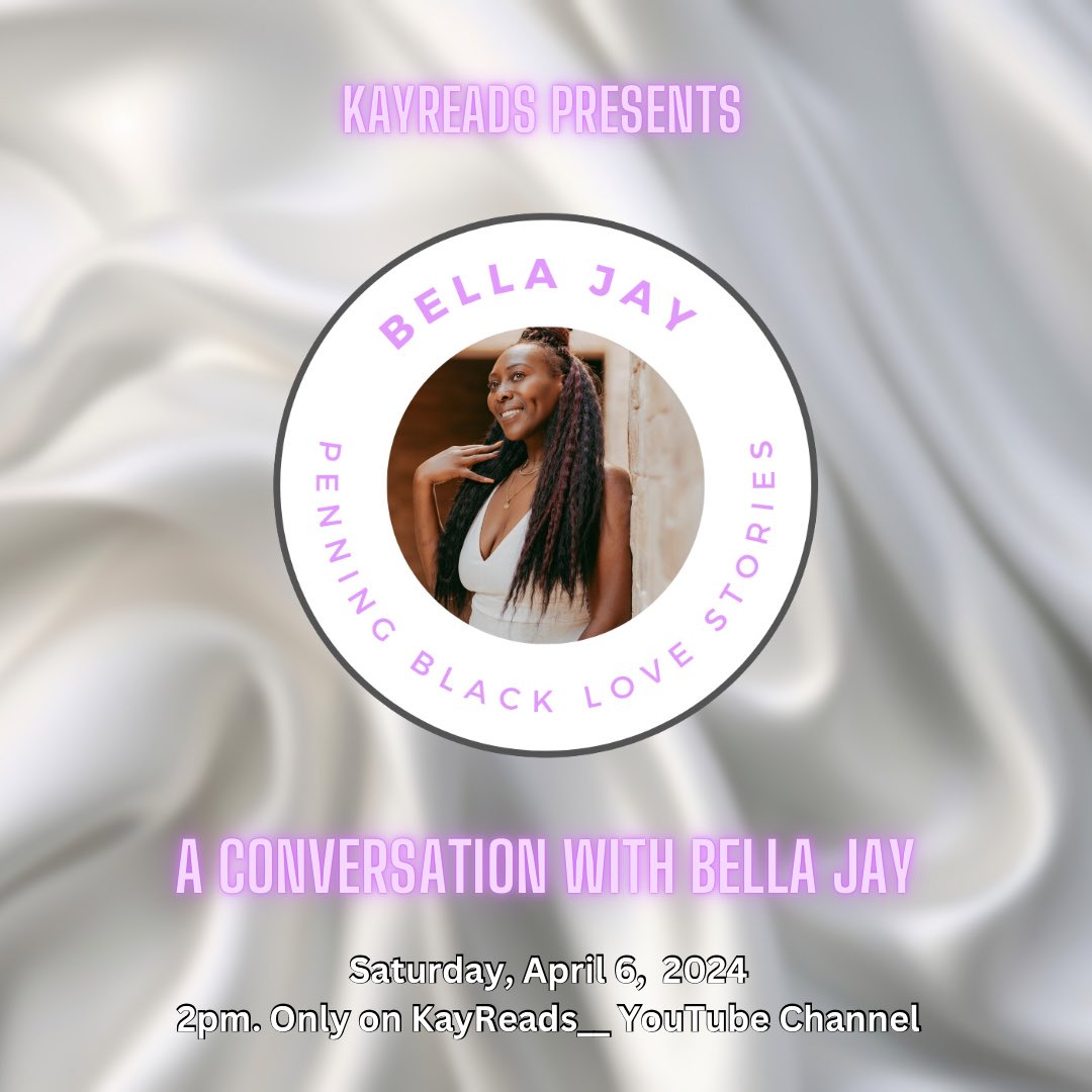 Coming this Saturday at 2pm! I’m enjoyed with award winning author @authorbellajay !! On KayReads YouTube! Link in bio #blackindieauthors #blackromance #bellajay #kayreads