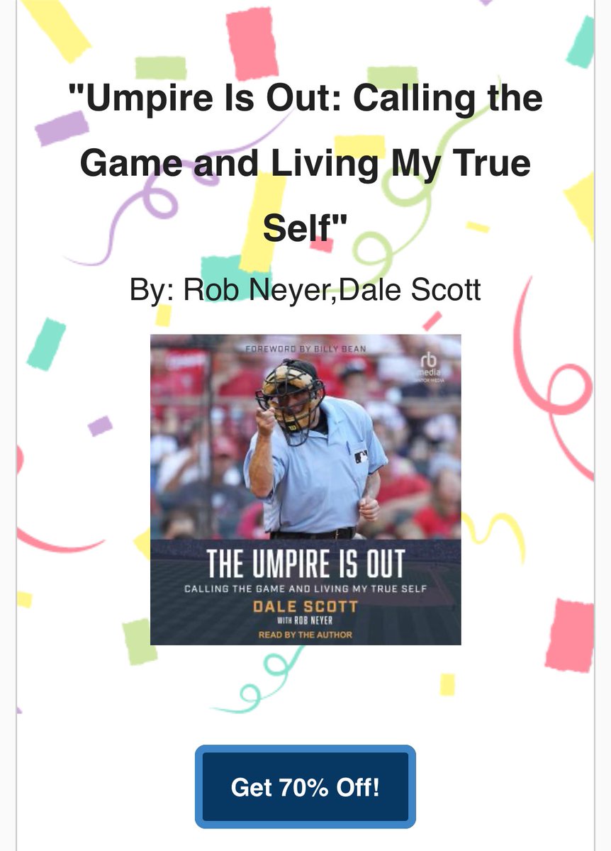 TheUmpireIsOut's tweet photo. The superbly narrated, very exciting, extremely interesting, unbelievably entertaining, and laugh out loud funny audiobook "The Umpire Is Out" can be yours for the "Well Shut The Front Door!" price of just $7.50! 

Whaaaat???? Am I insane?🧐

Yes, yes I am. Hurry, before I'm not! https://t.co/O98DX7M1fV