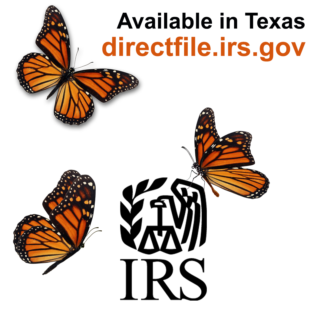 Eligible people in 12 states, including #TX, #CA and other monarch favorites, can use Direct File to do their taxes online for free, directly with #IRS. And there’s no need to be a social butterfly to find answers - get support from a live chat feature. directfile.irs.gov