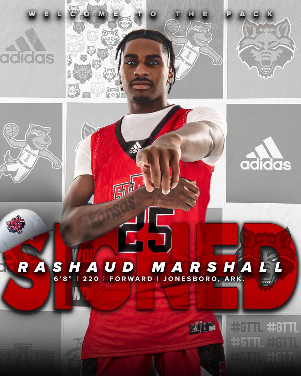 𝐒𝐢𝐠𝐧𝐞𝐝✍️ 🐺 Rashaud Marshall 📍 Jonesboro, Ark. | Ole Miss 📏 6-8 Forward ◼️ 4-⭐️ out of high school; 2023 All-Arkansas Preps Player of the Year #GTTL | #WolvesUp