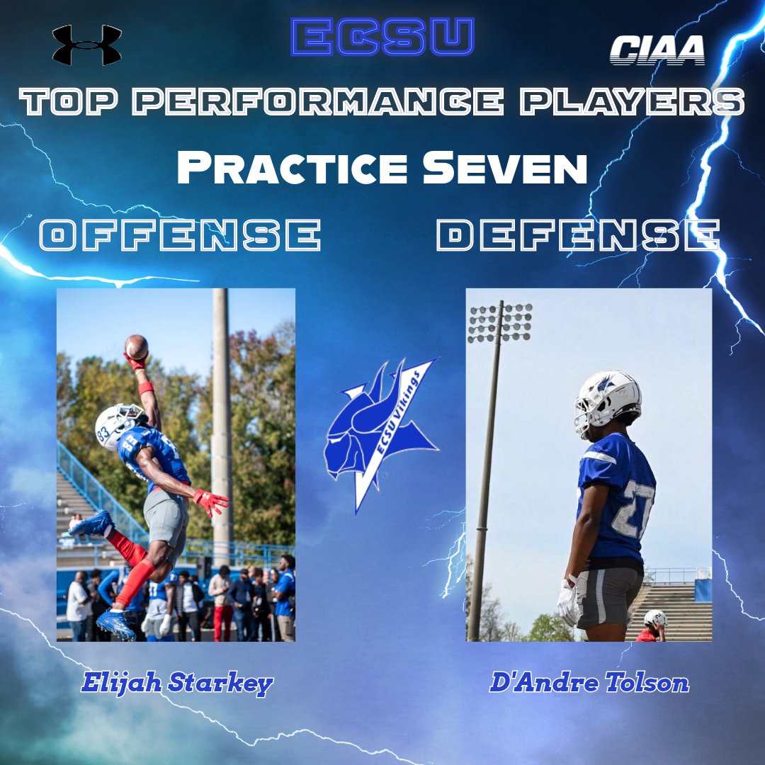 The hometown kid is starting to show out. Great competition from Practice seven! Here are our Top Performance Players from yesterday! #OnTheRise #VikingPride3x #Springball2024