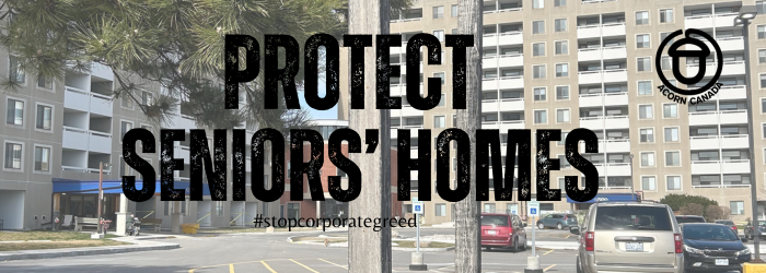 ACORNCanada's tweet image. Chartwell, Canada's biggest owner of retirement and long term care homes, is renovicting senior residents, many in their 90s. Pandemic showed the consequences of for-profit senior care. Demand action from all levels from govt n Chartwell! Click here: tinyurl.com/bdz556xw