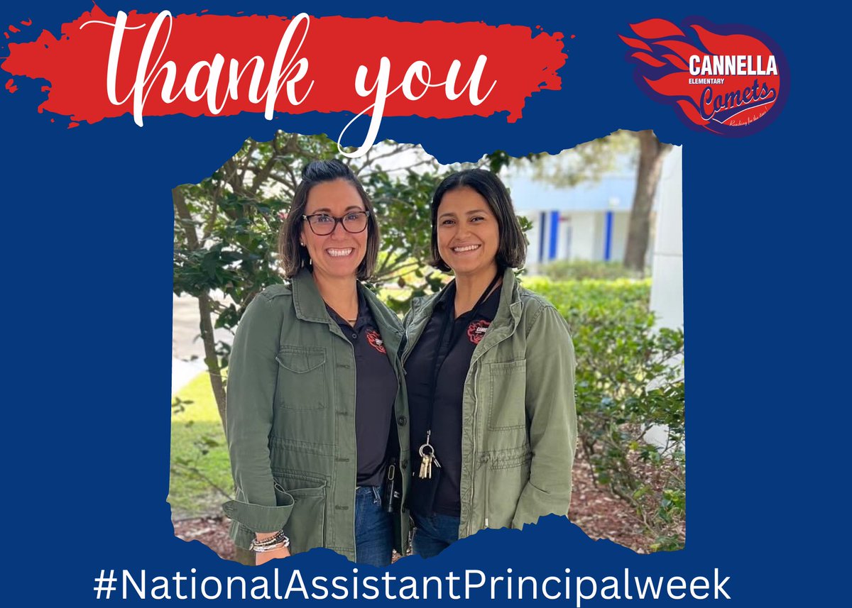 Cannella Elementary (@cannellaelem) on Twitter photo So much to celebrate this month… and every day! First we want to thank our amazing Assistant Principal for copiloting our ship as our comets SOAR to great heights daily! Thank you <a href="/LBeltran08/">Lizzette Beltran</a> #NationalAssistantprincipalappreciationweek #comet #soar So much to celebrate this month… and every day! First we want to thank our amazing Assistant Principal for copiloting our ship as our comets SOAR to great heights daily! Thank you <a href="/LBeltran08/">Lizzette Beltran</a> #NationalAssistantprincipalappreciationweek #comet #soar