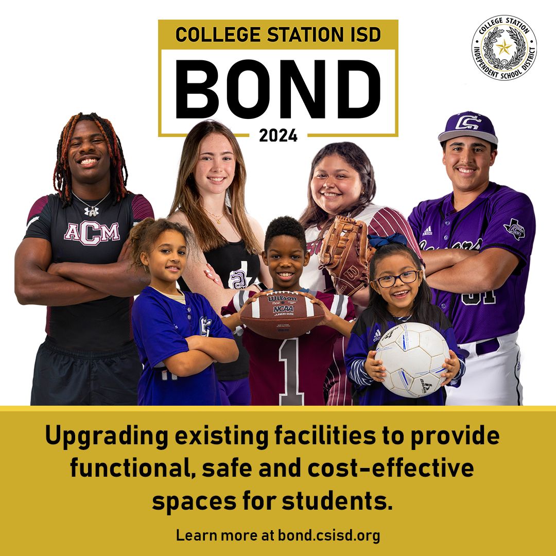Hey Warhawk Nation! Did you know CSISD has two bond propositions on the May 4 ballot? These projects will upgrade existing facilities to provide functional, safe and cost-effective spaces for our students. To learn more visit bond.csisd.org. #CSISDBond #WMSwarhawks