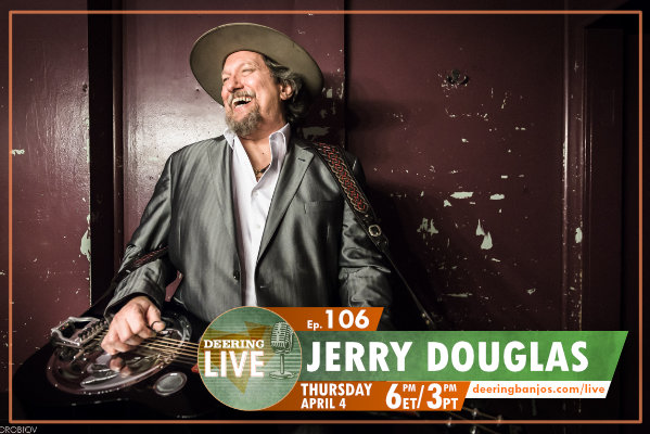 Tune in today at 6pm EST for a livestream interview with Jerry on Deering Banjos' ‘Deering Live’! deeringbanjos.com/live