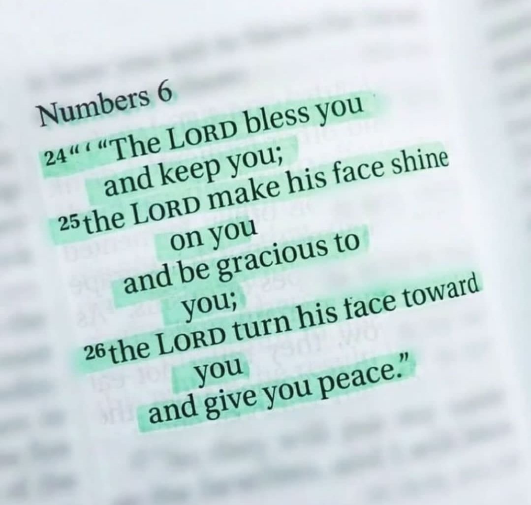 Numbers 6:24-26 ♥️