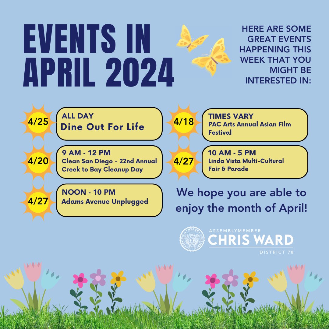 This April, stop by some of the many events happening around #AD78! From cultural fairs and film festivals to environmental cleanups, you’ll definitely be able to find something right for you throughout this month!