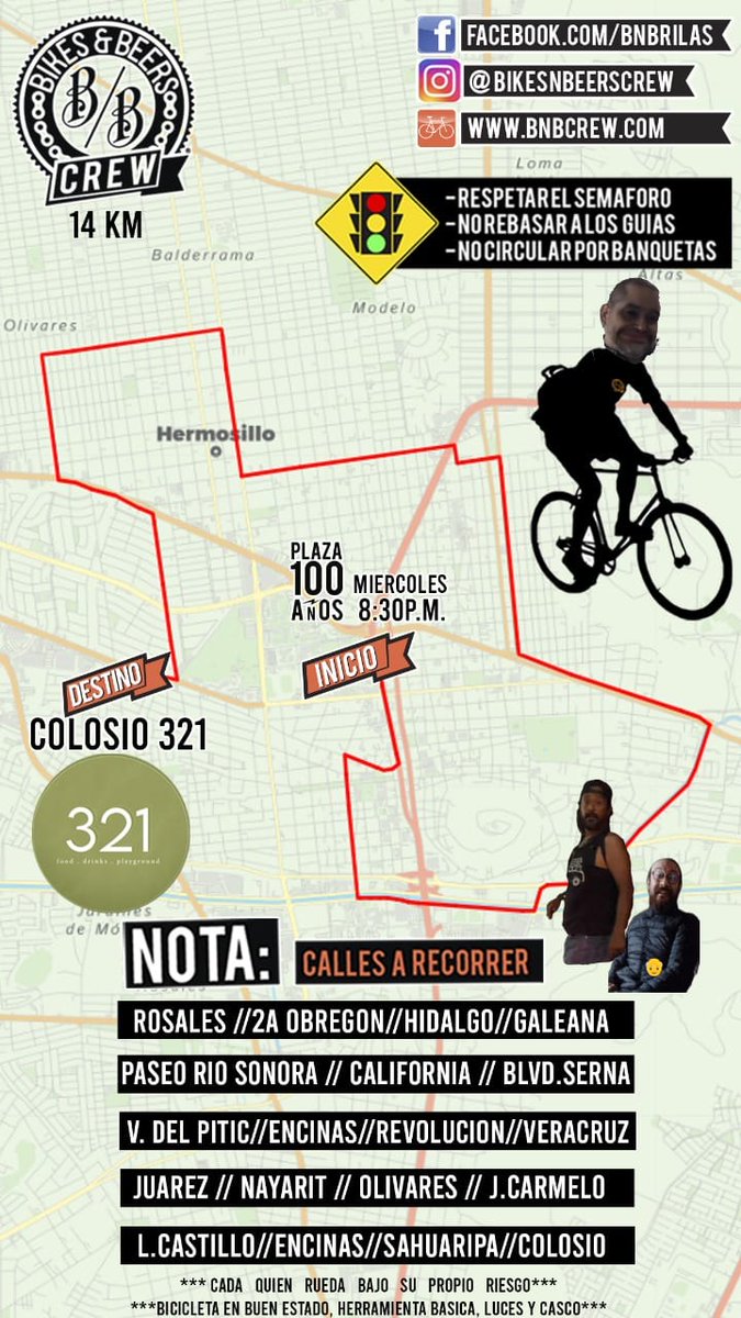 el_pishi_pishi's tweet photo. Buenas tardes hoy toca rodar por la ciudad, aprovechen que está atm el clima aún
#hermosillo
#bikesandbeers
#bnbcrew https://t.co/n0QPsuG5l3