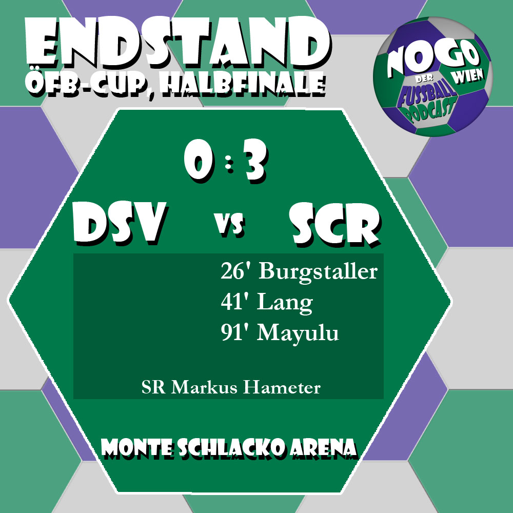 NogoWien's tweet photo. Ziel erreicht: Rapid zieht mit einem klaren Erfolg ins Finale ein und wird dort erstmals in dieser Cup-Saison auf einen Bundesligisten (RBS oder Sturm) treffen. Zwei Mal hatte Grün-Weiß Glück, am Ende steht aber ein verdienter Aufstieg. Oder wie seht ihr es? #DSVSCR #SCR2024 https://t.co/yP65xQU6p6