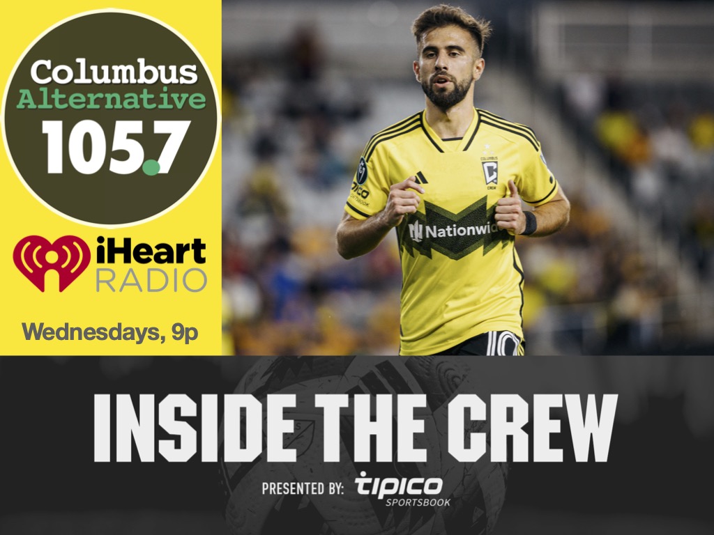 Wall-2⃣-Wall 🖤💛⚽️ Talk, Tonight! ✅ On CCC Draw: Coach, Captain, GK, Yaw & Diego ✅ Cucho Chatter w/ @_Pat_Murphy & @brett_hiltbrand ✅ Preview #VamosUnited w/ @AppleTV 's @LoriLindsey6 🕘 9:00pm 📻 @1057alt 📱💻 @iHeartRadio 📸 @ColumbusCrew | #Crew96