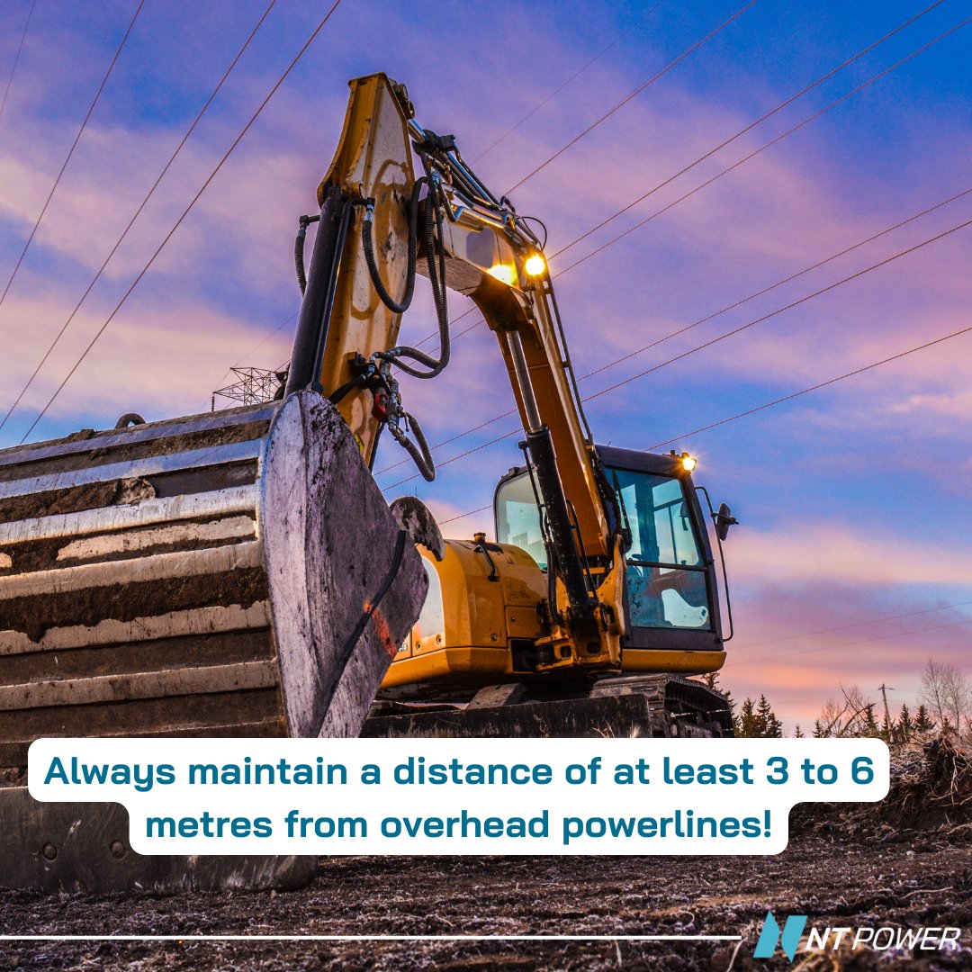 Always maintain a minimum distance of three to six metres from overhead powerlines. Look up, look out! #safety #staysafe #electricalsafety youtube.com/watch?v=oOV4FY…