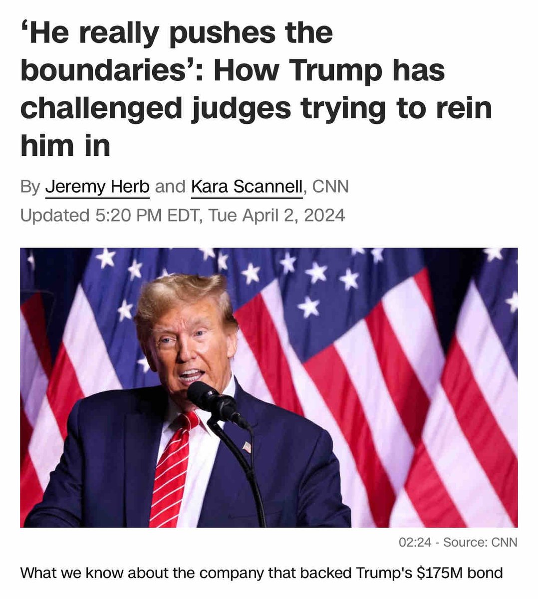 “Trump has been admonished and threatened with removal for being disruptive. He’s walked out during an opposing lawyer’s closing argument. In another case, he delivered part of his own lawyers’ closing argument against the judge’s explicit instructions” ow.ly/k0uA50R78Ui