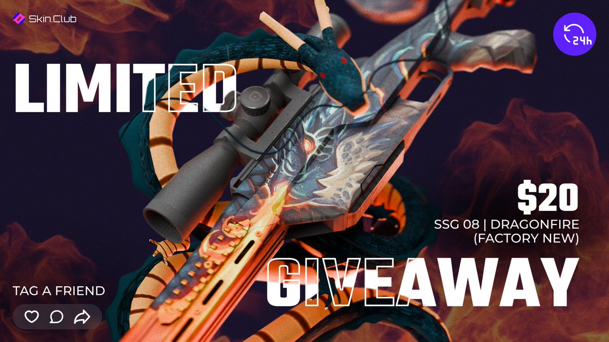 skinclubmedia's tweet image. 🤑LIMITED GIVEAWAY🤑

1. Follow us on Twitter 
2. Tag a friend in the comments below 
3. Retweet this publication  

Tomorrow, one of you will claim this cool skin into your inventory😎