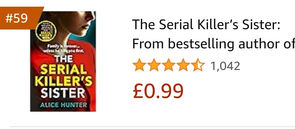 Great to see #TheSerialKillersSister back in the kindle Top 100 🎉Thank you to all who've downloaded it ❤️ It's a mere 99p this month! bit.ly/SerialKillersS…