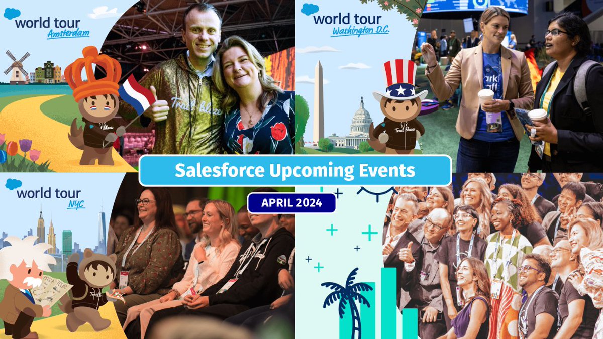 Ready to connect with Trailblazers throughout the month? Find out what events are headed to a city near you!
mk-partners.odoo.com/r/BgV

#SalesforceEvents #WorldTours #TableauConference