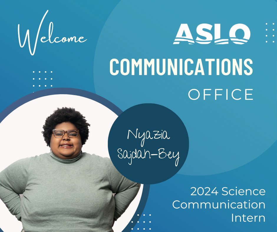 A warm welcome to our Spring - Summer 2024 Science Communication Intern @NyaziaBey! Nyazia is a graduate student at @oregonstate studying climate impacts on the Dungeness crab 🦀. Read more here: aslo.org/opportunities-…