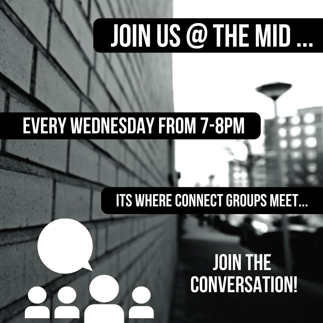 Longing for connection?!?.. then theMID is for you!! See you at 7PM! #connectgroups #midweekservice